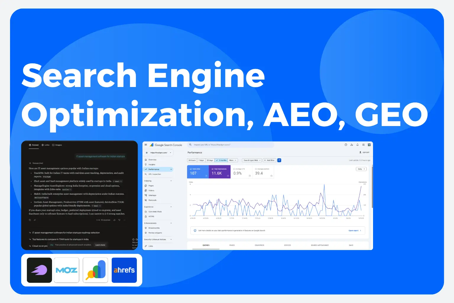 Search Engine Optimization, AEO, GEO